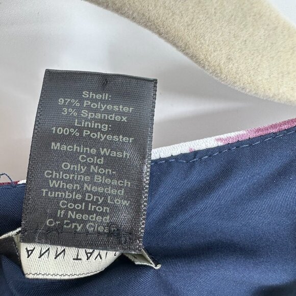 3/$25 Ann Taylor Floral Print‎ Mini Sheath Dress 2 Sleeveless Navy Blue Purple - Picture 10 of 10